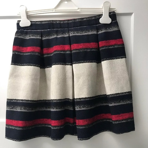 Zara Basic Women’s Full Skirt Color Block Stripe S - Picture 6 of 8